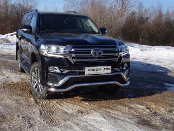 Защита переднего бампера нижняя волна d60,3 мм ТСС Тюнинг Toyota (Тойота) Land Cruiser (Лэнд)  200 (2015-2021) 200 2-ой рестайлинг