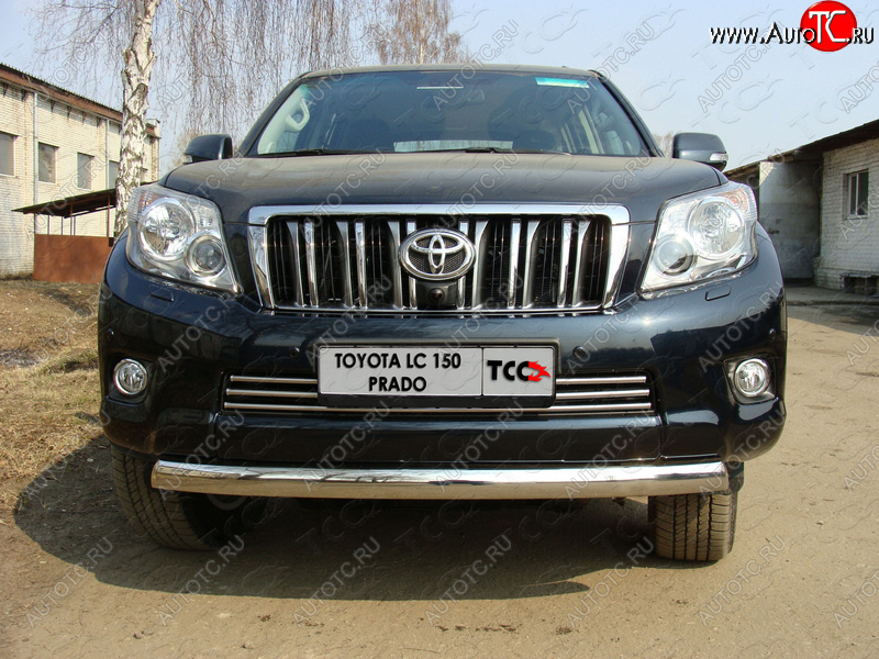 9 349 р. Декоративная вставка решетки радиатора ТСС Тюнинг  Toyota Land Cruiser Prado  J150 (2009-2013) дорестайлинг (d 16 мм)  с доставкой в г. Тамбов