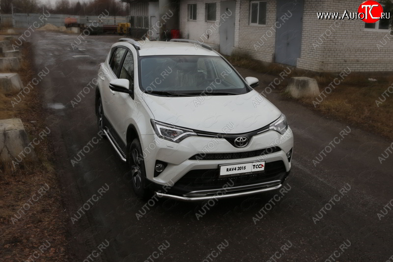 20 999 р. Защита переднего бампера нижняя d60,3 мм ТСС Тюнинг Toyota RAV4 XA40 5 дв. рестайлинг (2015-2019) (нержавейка)  с доставкой в г. Тамбов