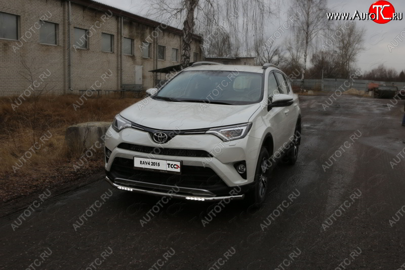 40 649 р. Защита переднего бампера нижняя с ДХО 60,3 мм ТСС Тюнинг Toyota RAV4 XA40 5 дв. рестайлинг (2015-2019) (нержавейка)  с доставкой в г. Тамбов