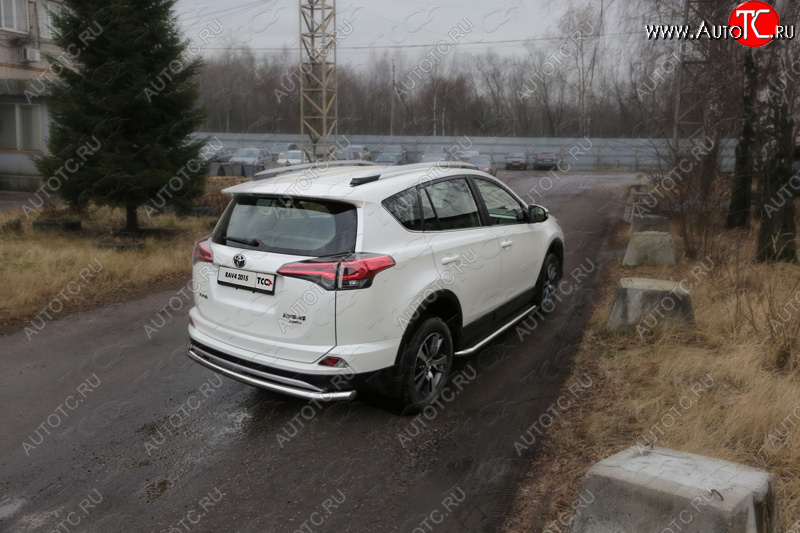 19 549 р. Защита задняя (центральная нержавейка 60,3 мм) ТСС Тюнинг Toyota RAV4 XA40 5 дв. рестайлинг (2015-2019)  с доставкой в г. Тамбов