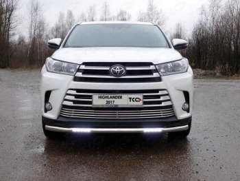 Защита переднего бампера нижняя с ДХО 60,3 мм ТСС Тюнинг Toyota (Тойота) Highlander (Хайлэндер)  XU50 (2016-2020) XU50 рестайлинг ()