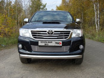 Декоративная вставка решетки радиатора ТСС Тюнинг Toyota (Тойота) Hilux (Хайлюкс)  AN20,AN30 (2011-2016) AN20,AN30  2-ой рестайлинг ()