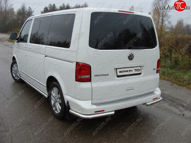 20 599 р. Защита заднего бампера (уголки, d60,3 мм) TCC  Volkswagen Multivan  T5 (2009-2015) рестайлинг  с доставкой в г. Тамбов