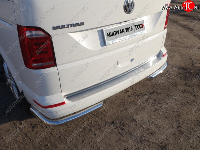 22 599 р. Защита заднего бампера (уголки, d60,3 мм) TCC Volkswagen Multivan T6 дорестайлинг (2016-2019)  с доставкой в г. Тамбов