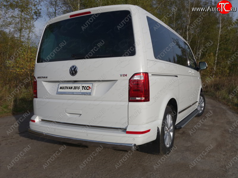 25 999 р. Защита заднего бампера (овальная, d75х42 мм) TCC Volkswagen Multivan T6 дорестайлинг (2016-2019)  с доставкой в г. Тамбов