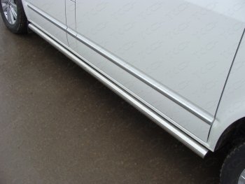 Защита порогов труба d60,3 мм ТСС Тюнинг Volkswagen Multivan  T6 (2016-2019) дорестайлинг (серые)
