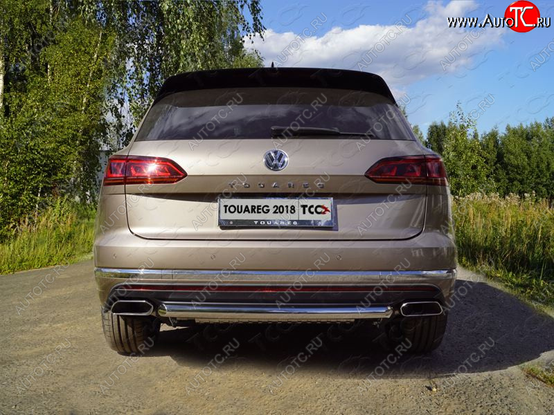 18 699 р. Защита задняя (нержавейка 60,3 мм) ТСС Тюнинг  Volkswagen Touareg  CR (2018-2024)  с доставкой в г. Тамбов