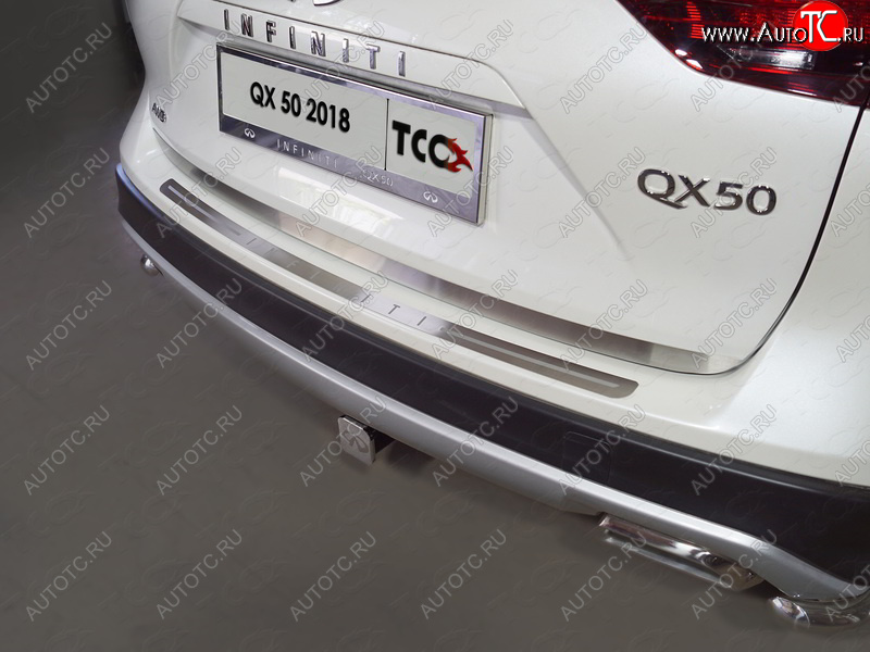 2 079 р. Накладка на заднюю дверь, ТСС Тюнинг  INFINITI Qx50  J55 (2017-2022) (Лист шлифованный)  с доставкой в г. Тамбов