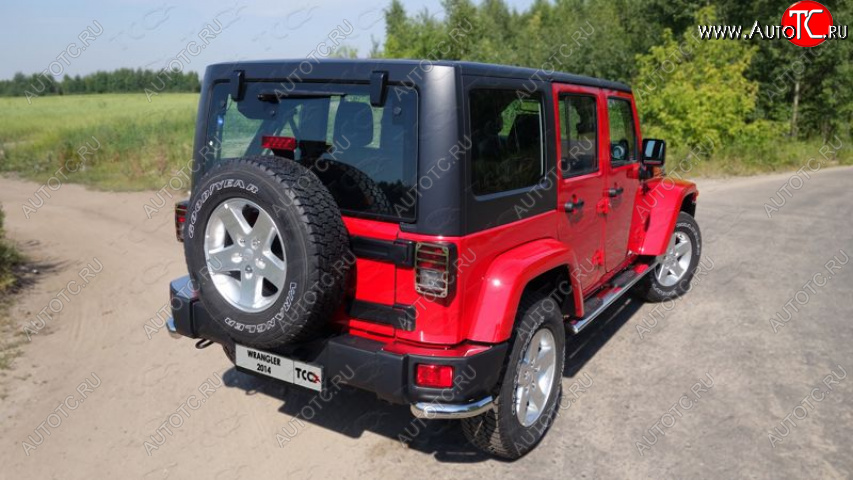 5 199 р. Накладки на задний бампер, ТСС Тюнинг Jeep Wrangler JK (2007-2018) (декоративные)  с доставкой в г. Тамбов