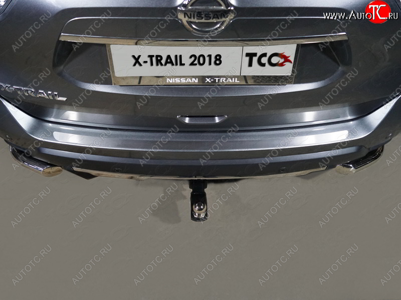 1 899 р. Накладка на задний бампер, ТСС Тюнинг  Nissan X-trail  3 T32 (2017-2022) рестайлинг (Лист шлифованный)  с доставкой в г. Тамбов