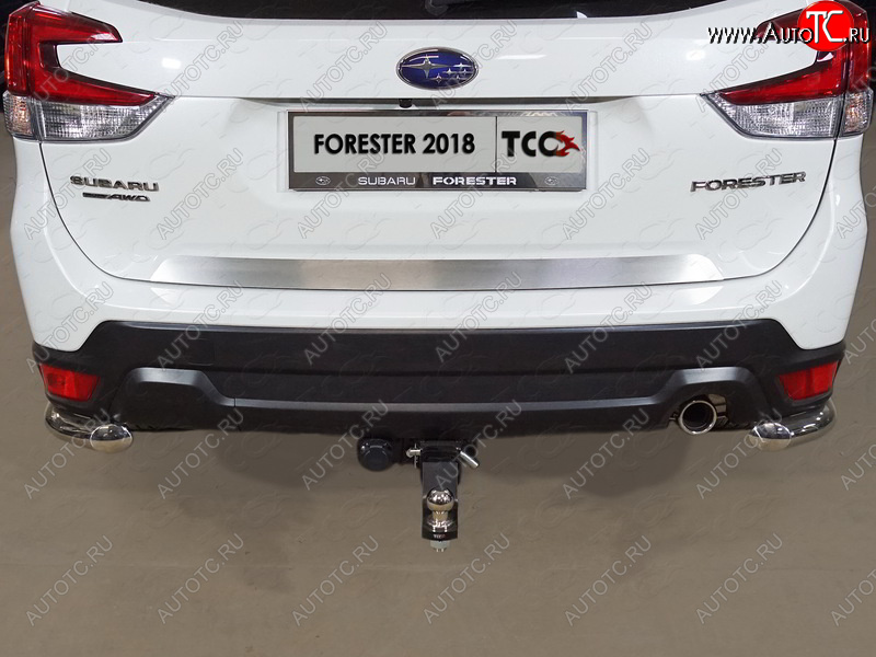 3 099 р. Накладка на заднюю дверь, ТСС Тюнинг  Subaru Forester  SK/S14 (2018-2021) дорестайлинг (Лист шлифованный)  с доставкой в г. Тамбов