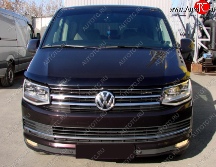 2 799 р. Дефлектор капота SIM  Volkswagen Transporter  T6 (2015-2019) дорестайлинг  с доставкой в г. Тамбов