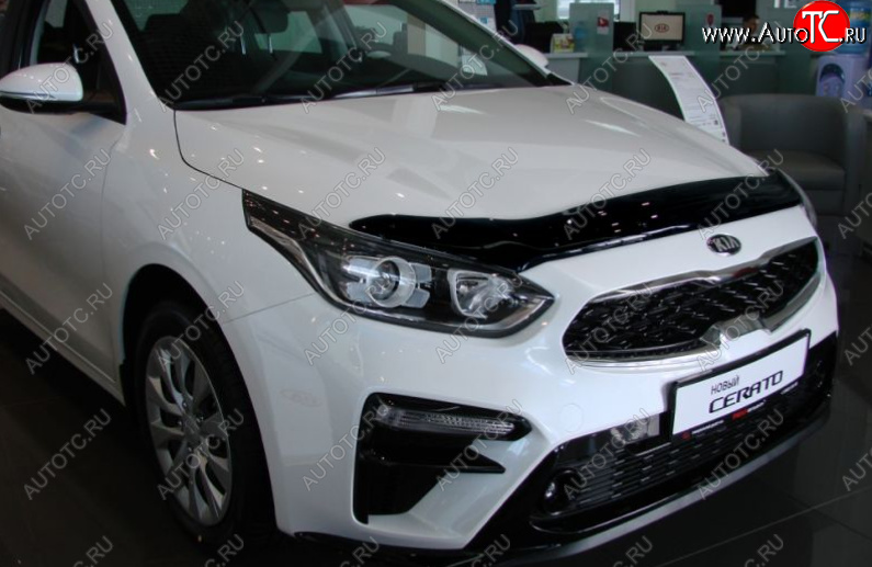 2 799 р. Дефлектор капота SIM KIA Cerato 4 BD дорестайлинг седан (2018-2021)  с доставкой в г. Тамбов