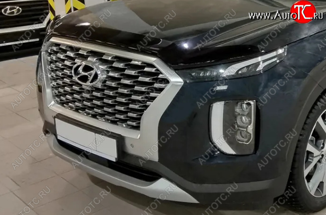 3 689 р. Дефлектор капота SIM  Hyundai Palisade  LX2 (2018-2022)  с доставкой в г. Тамбов