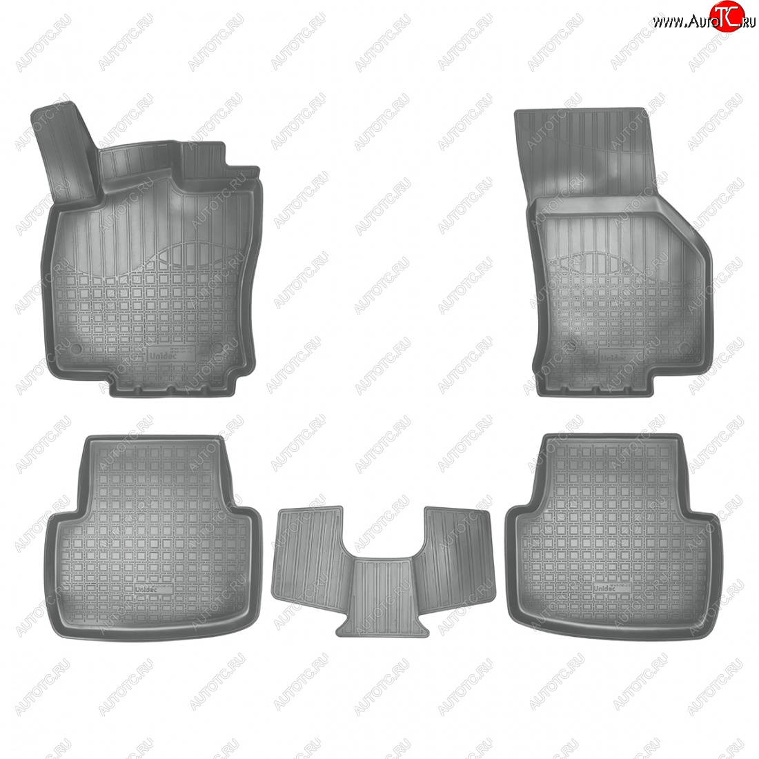 2 999 р. Коврики салонные 3D Norplast  Volkswagen Passat  B8 (2015-2019) седан дорестайлинг, универсал дорестайлинг (серый)  с доставкой в г. Тамбов