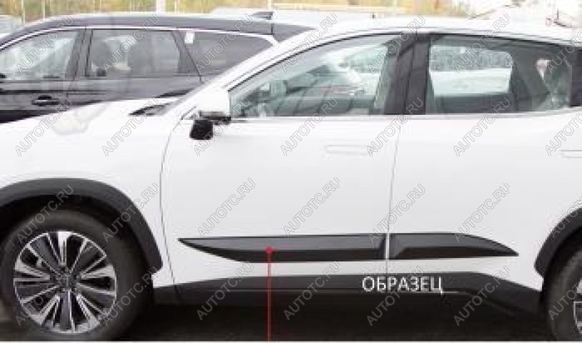 769 р.  Молдинг на двери задний правый (вариант 2) Русская Артель  KIA Rio  4 FB (2020-2025) рестайлинг седан (шагрень)  с доставкой в г. Тамбов