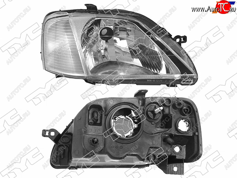 4 299 р. Фара правая (под корректор, хрусталь) TYC  Renault Logan  1 (2004-2010) дорестайлинг  с доставкой в г. Тамбов