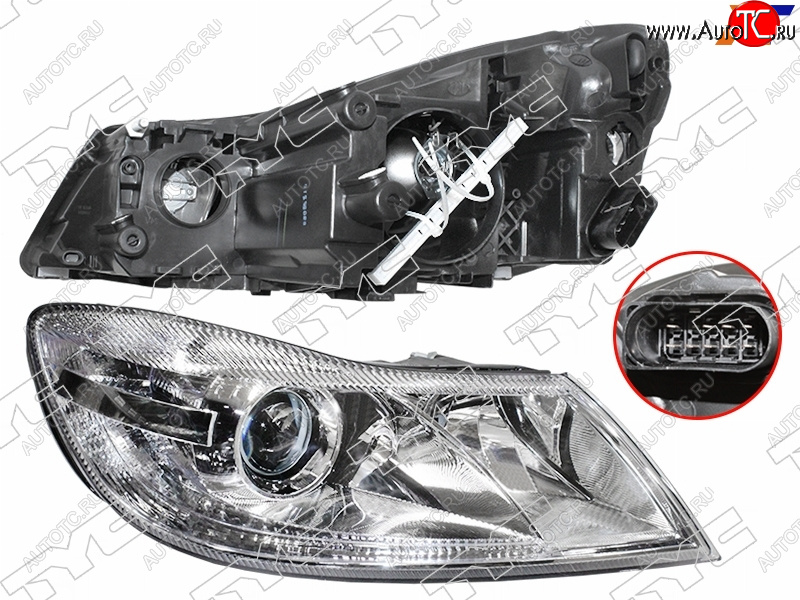 18 599 р. Фара правая (с электрокорректором) TYC  Skoda Octavia  A5 (2008-2013) лифтбэк рестайлинг, рестайлинг универсал  с доставкой в г. Тамбов