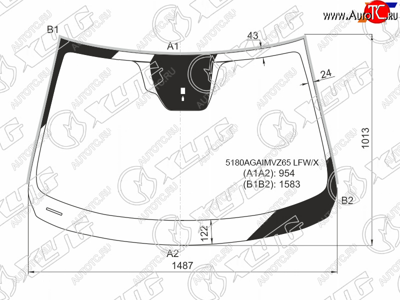 9 299 р. Стекло лобовое (Датчик дождя Молдинг) XYG  Mazda 6  GJ (2018-2025) 2-ой рестайлинг седан  с доставкой в г. Тамбов