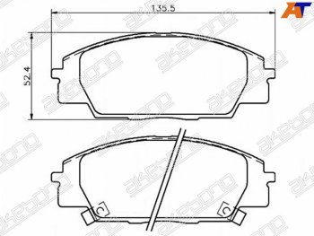 Колодки тормозные перед FL-FR SAT Honda Civic FK,FN хэтчбэк 5 дв. дорестайлинг (2005-2008)