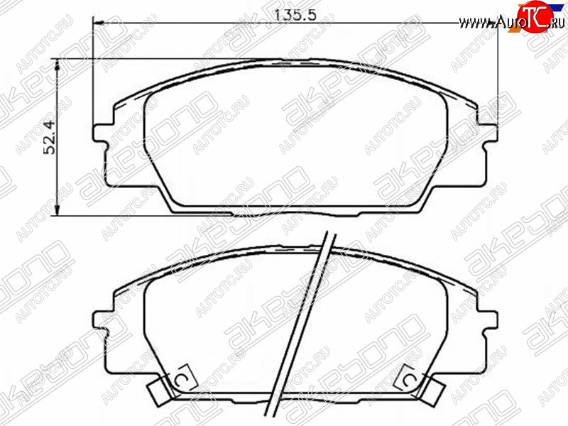 2 699 р. Колодки тормозные перед FL-FR SAT Honda Civic FK,FN хэтчбэк 5 дв. дорестайлинг (2005-2008)  с доставкой в г. Тамбов