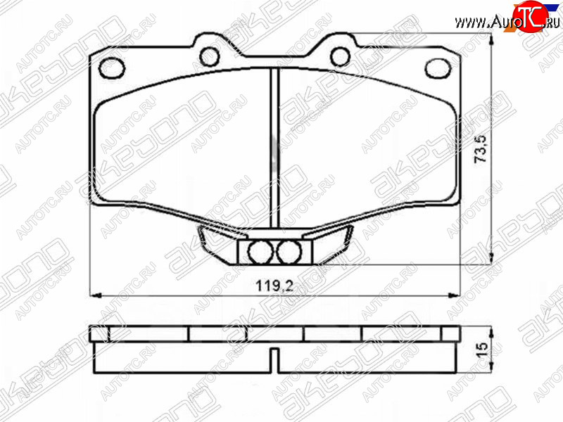 1 849 р. Колодки тормозные перед FL-FR SAT  Toyota Fortuner AN50/AN60 дорестайлинг (2004-2008)  с доставкой в г. Тамбов