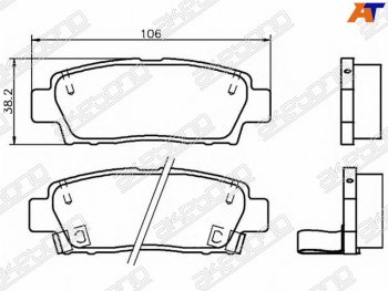 2 499 р. Колодки тормозные зад LH-RH SAT  Toyota Chaser, Cresta (X100), Crown (S130,  XS10,  S150,  S170,  S180,  S200,  S220), Mark 2 (X100,  Qualis,  X110,  Blit)  с доставкой в г. Тамбов. Увеличить фотографию 1