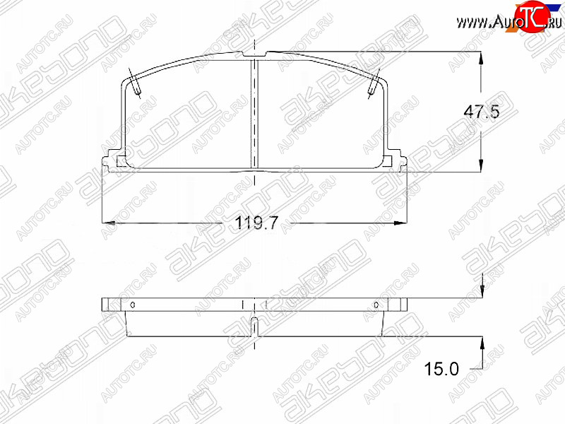 1 499 р. Колодки тормозные перед FL-FR SAT  Toyota Caldina (T190,  T210,  T240), Corolla (E150,  E140,  E170,  E180,  E210), Sprinter (E100,  E110)  с доставкой в г. Тамбов