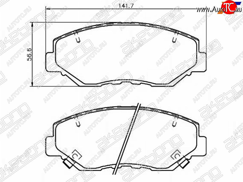 1 849 р. Колодки тормозные перед FL-FR SAT  Honda Accord  CL - CR-V  RD4,RD5,RD6,RD7,RD9   с доставкой в г. Тамбов