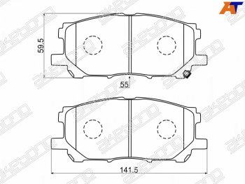 1 699 р. Колодки тормозные перед FL-FR SAT  Lexus RX300 (XU30), RX330 (XU30), RX350 (XU30,  AL10,  AL20), Toyota Harrier (XU10,  XU30,  XU60,  XU80)  с доставкой в г. Тамбов. Увеличить фотографию 1