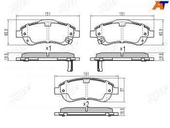 3 199 р. Колодки тормозные перед FL-FR SAT  Honda CR-V  RE1,RE2,RE3,RE4,RE5,RE7 (2007-2012) дорестайлинг, рестайлинг  с доставкой в г. Тамбов. Увеличить фотографию 1