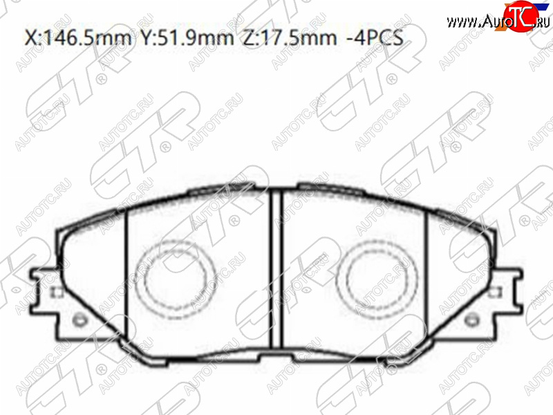 2 199 р. Колодки тормозные перед FL-FR SAT  Toyota RAV4 XA30 5 дв. удлиненный 2-ой рестайлинг (2010-2013)  с доставкой в г. Тамбов