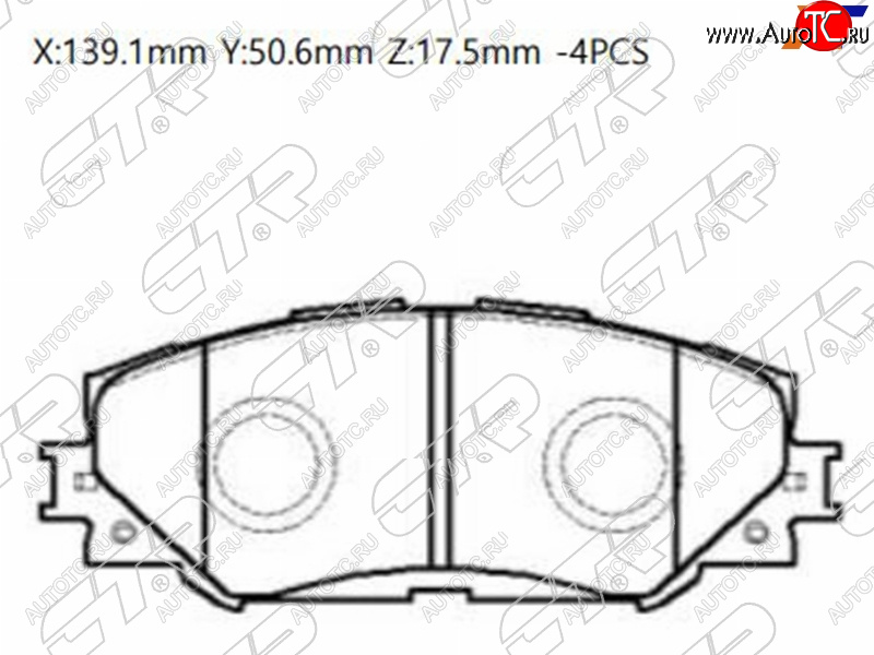 2 089 р. Колодки тормозные перед FL-FR SAT  Toyota Corolla E140 седан дорестайлинг (2007-2010)  с доставкой в г. Тамбов