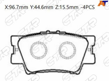 1 299 р. Колодки тормозные барабанные задние LH-RH SAT Toyota RAV4 XA30 5 дв. 1-ый рестайлинг (2008-2010)  с доставкой в г. Тамбов. Увеличить фотографию 1