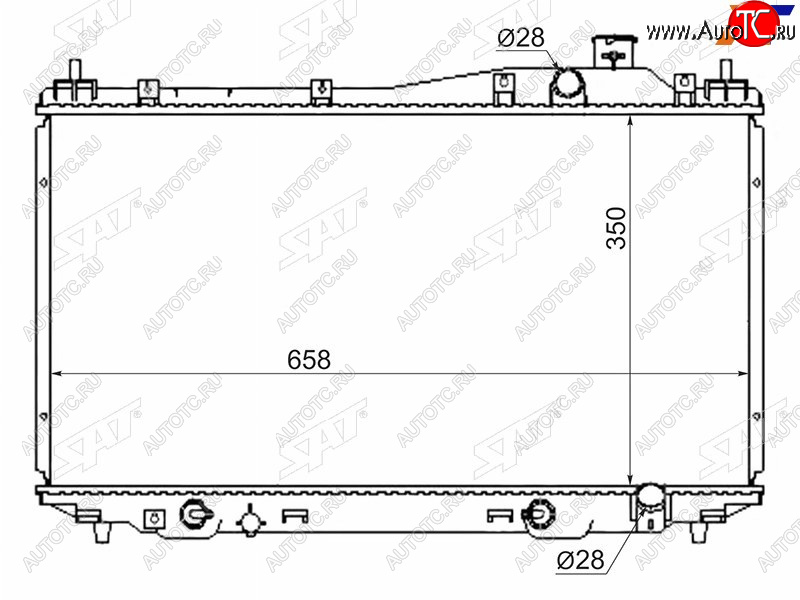 5 199 р. Радиатор SAT  Honda City  GD - Civic ( ES,  EU)  с доставкой в г. Тамбов