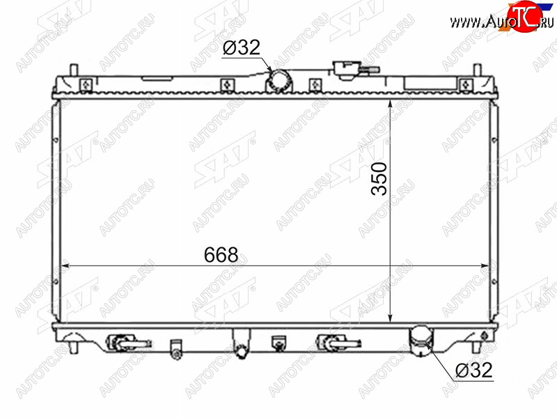 5 999 р. Радиатор SAT  Honda Accord ( CA,  CB) (1985-1991) седан, седан дорестайлинг  с доставкой в г. Тамбов
