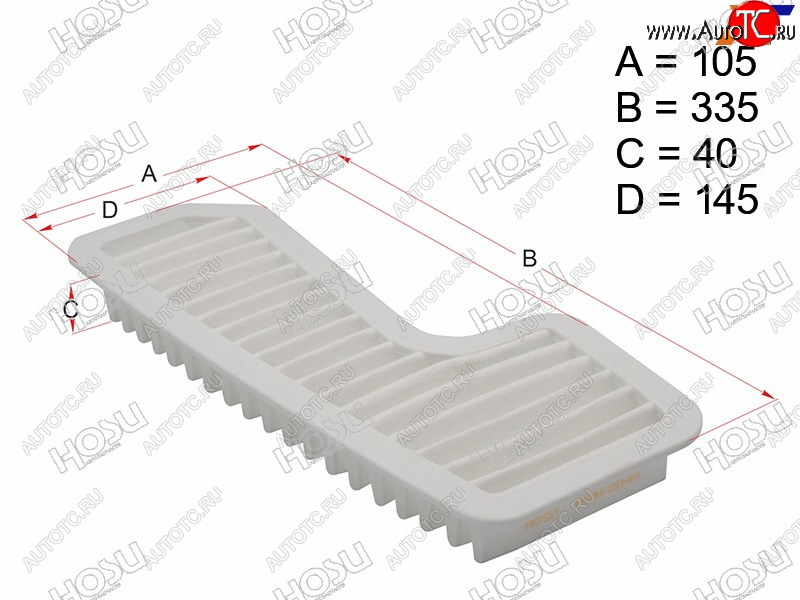 449 р. Фильтр воздушный HOSU  Toyota Mark 2 (X100,  Qualis,  X110), RAV4 (CA20,  XA30,  XA305,  XA40,  XA50)  с доставкой в г. Тамбов