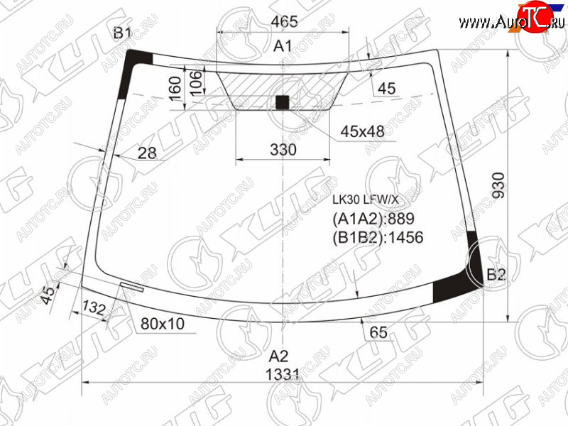 6 849 р. Стекло лобовое XYG  Toyota Belta/Yaris  XP90 - Yaris  XP90  с доставкой в г. Тамбов