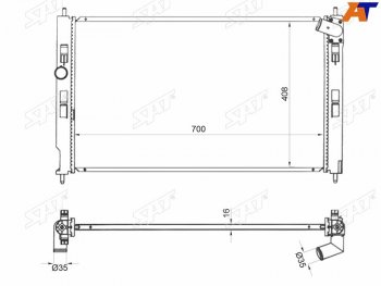 7 199 р. Радиатор охлаждающей жидкости SAT   CITROEN C4 aircross (2012-2017), Mitsubishi ASX (2010-2016), Mitsubishi Lancer  10 (2007-2010), Peugeot 4008 (2012-2017)  с доставкой в г. Тамбов. Увеличить фотографию 1