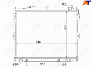 7 499 р. Радиатор охлаждающей жидкости SAT  Mazda MPV LW дорестайлинг (1999-2002)  с доставкой в г. Тамбов. Увеличить фотографию 1