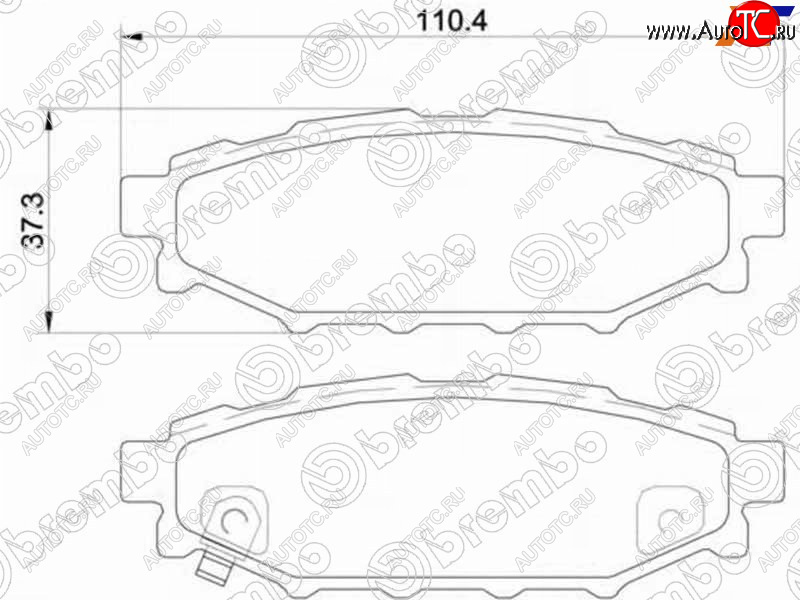 2 799 р. Колодки тормозные задние RH-LH SAT Subaru Forester SH (2008-2013)  с доставкой в г. Тамбов