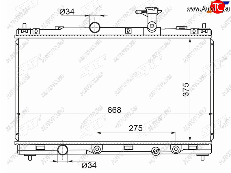 8 249 р. Радиатор SAT  Suzuki SX4  JYB, JYA - Vitara  LY  с доставкой в г. Тамбов