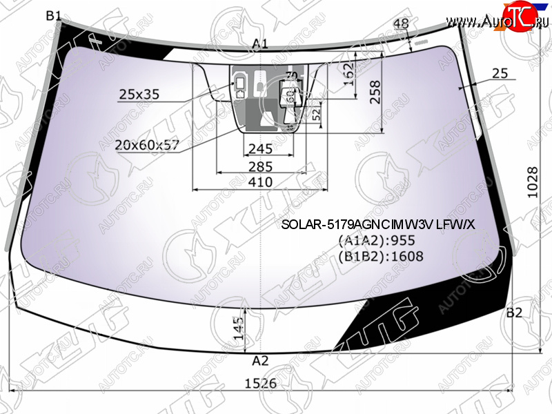 21 999 р. Стекло лобовое (Атермальное Три камеры Датчик дождя Молдинг) XYG Mazda CX-5 KE рестайлинг (2015-2017)  с доставкой в г. Тамбов