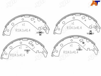 1 699 р. Колодки тормозные барабанные задние LH-RH SAT  Toyota RAV4  CA20 (2000-2005) 3 дв. дорестайлинг, 5 дв. дорестайлинг, 3 дв. рестайлинг, 5 дв. рестайлинг  с доставкой в г. Тамбов. Увеличить фотографию 1