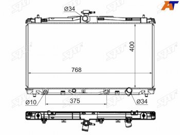 6 299 р. Радиатор SAT  Lexus ES250  XV60 (2012-2015), Lexus ES300h  XV60 (2012-2015), Lexus ES350  XV60 (2012-2018), Toyota Avalon  4 (2012-2018), Toyota Camry  XV50 (2011-2014)  с доставкой в г. Тамбов. Увеличить фотографию 1