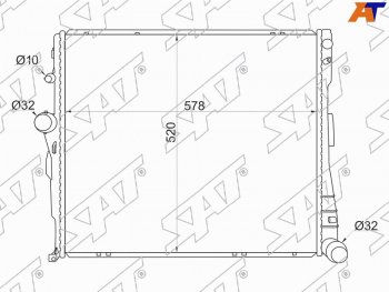7 249 р. Радиатор SAT  BMW X3  E83 (2003-2009)  с доставкой в г. Тамбов. Увеличить фотографию 1