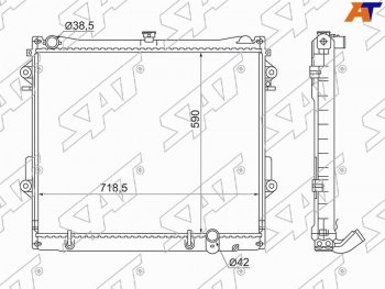 Радиатор SAT Toyota Land Cruiser 200 дорестайлинг (2007-2012)