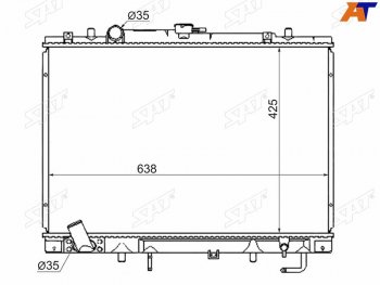 Радиатор охлаждающей жидкости SAT Mitsubishi Delica 4 дорестайлинг (1994-1997)