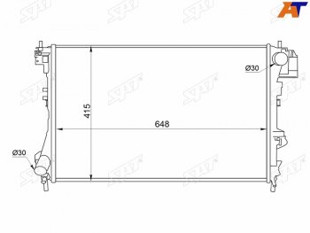 Радиатор SAT Cadillac Bls седан, Opel Bls (седан), SAAB 9-3 (YS3F)